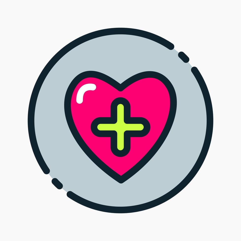 Design Illustration graphic of health improvement icon with colored outline style. Suitable for UI, mobile design, web design, etc. vector