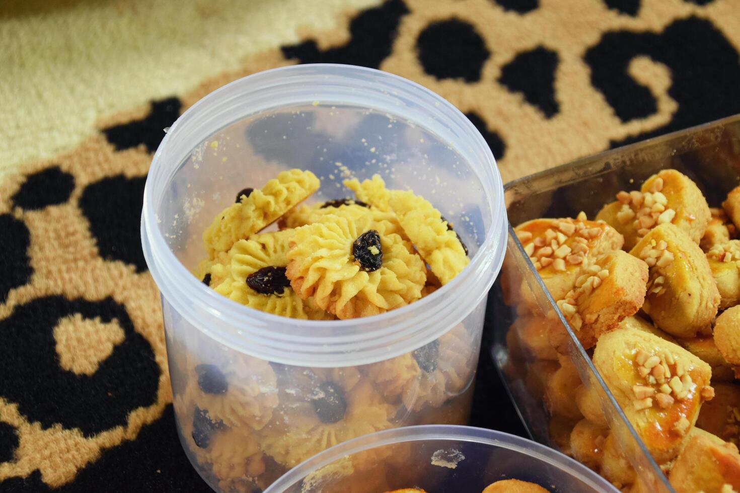 Sweet eid cookies traditional Indonesian dessert photo