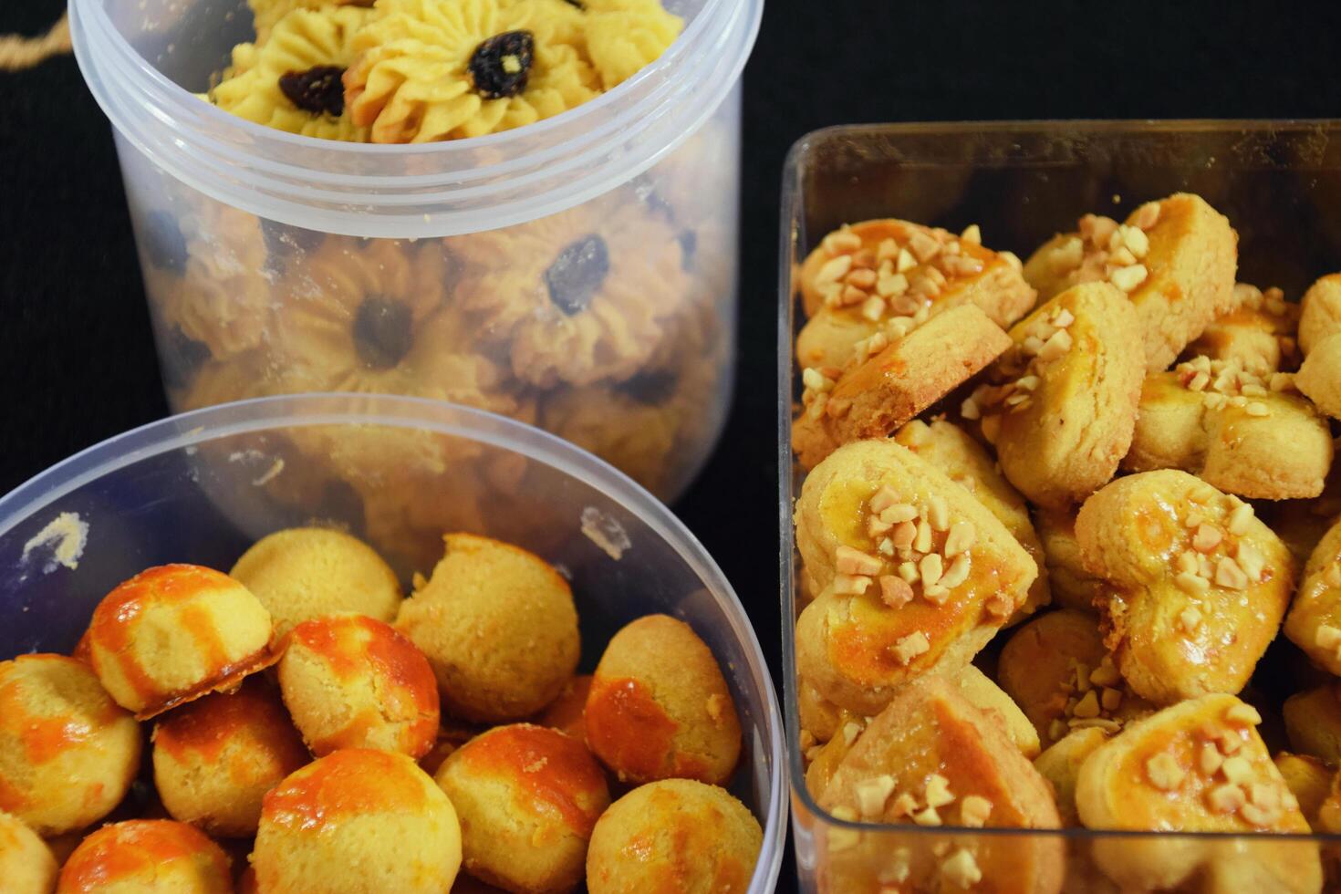 Traditional eid cookies from Indonesia photo