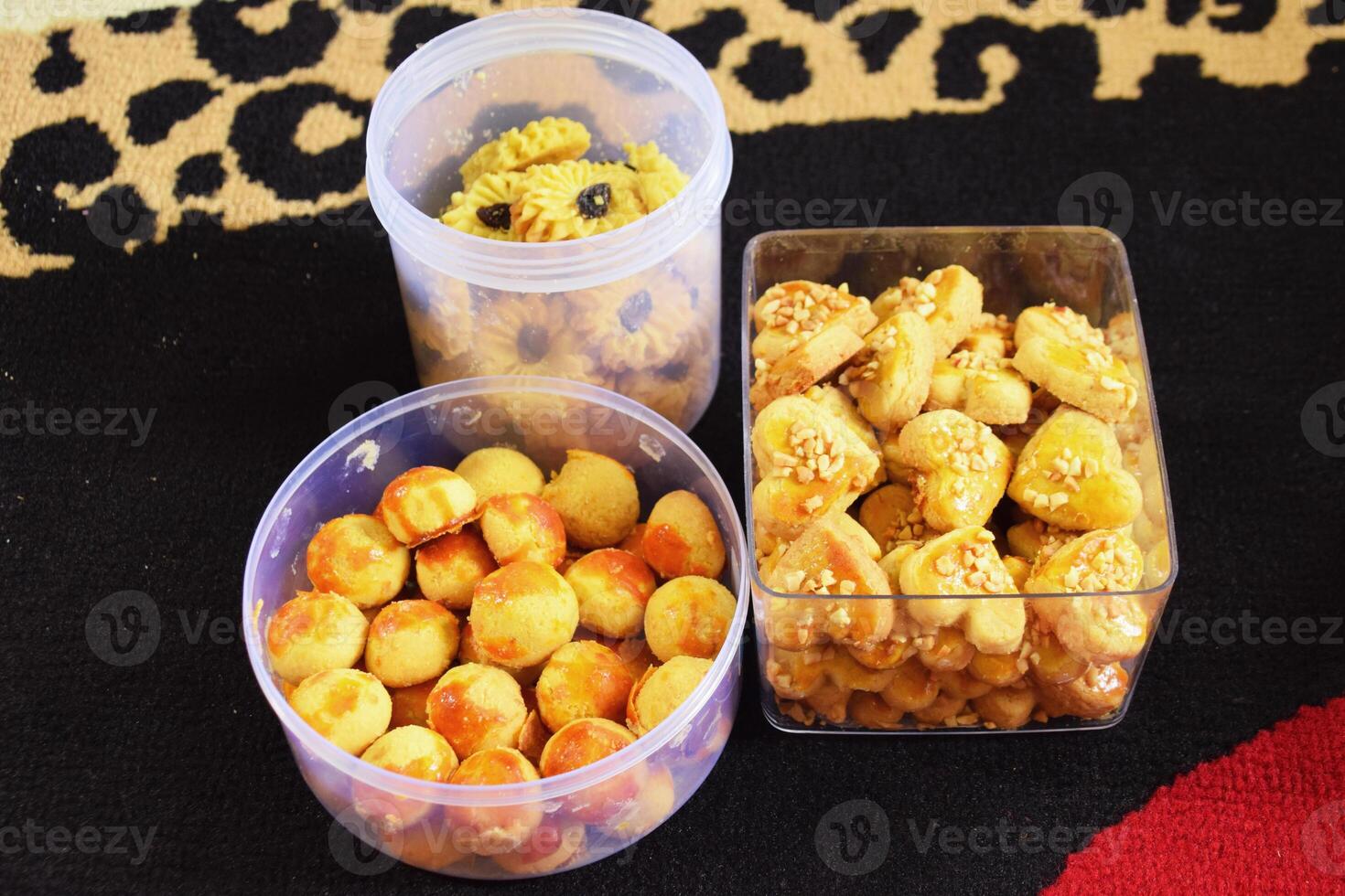 Traditional Indonesian cookies for eid celebration photo