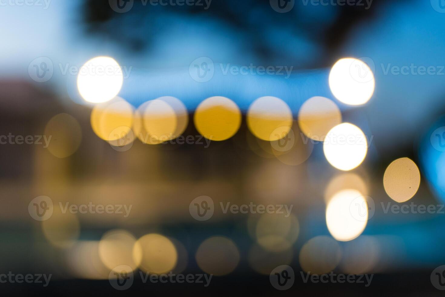 Black background with light effects. Horizontal background with blur bokeh effects. photo