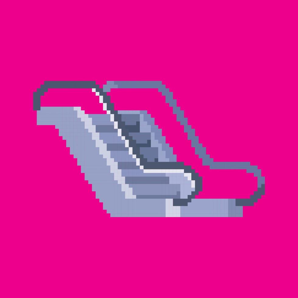 escalator pixel art vector