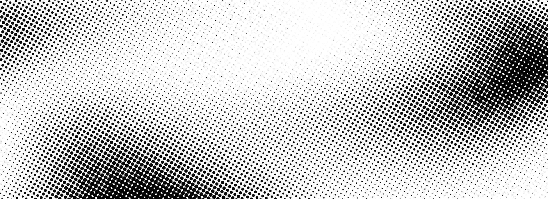 Grunge halftone gradient texture. Vanishing weathered grit noise texture. Black and white sand wallpaper. Retro pixelated backdrop. Anime or manga style comic overlay. Textured template surface vector