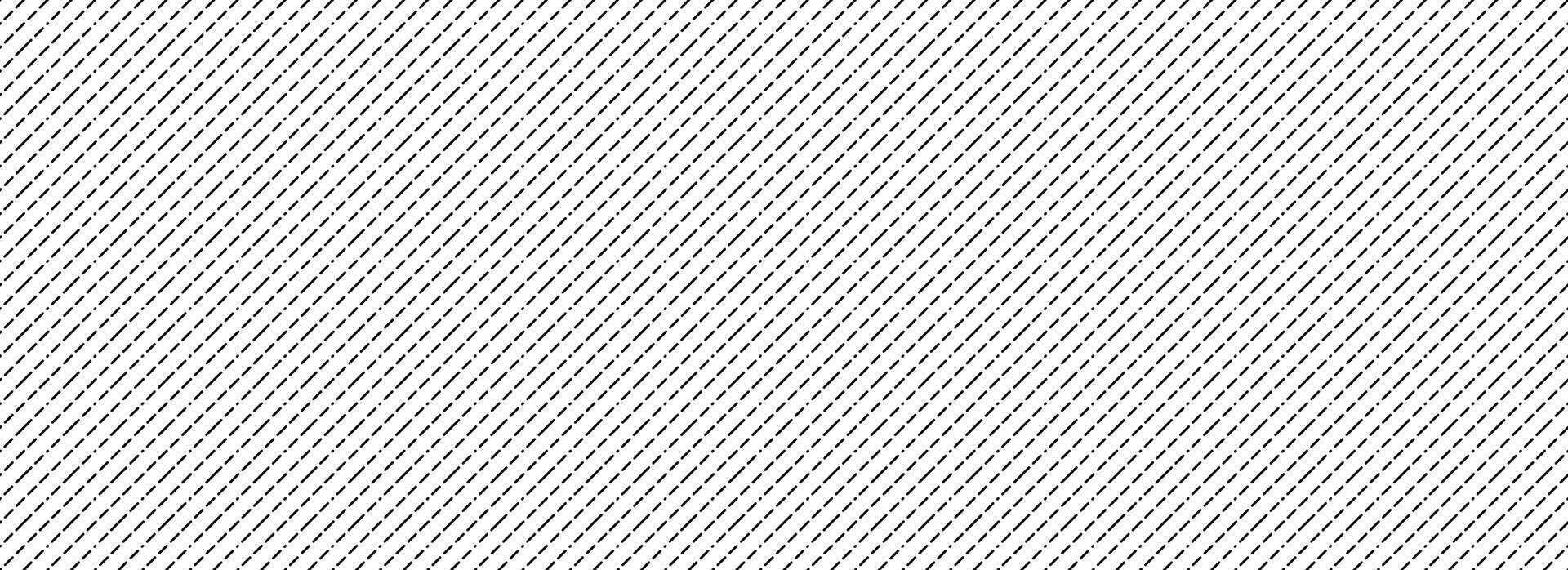 Seamless dot diagonal line pattern. Repeated slash dashed lines background. Black and white angled linear wallpaper. Abstract tilted slanted stripes backdrop. Repeating oblique strip texture. vector