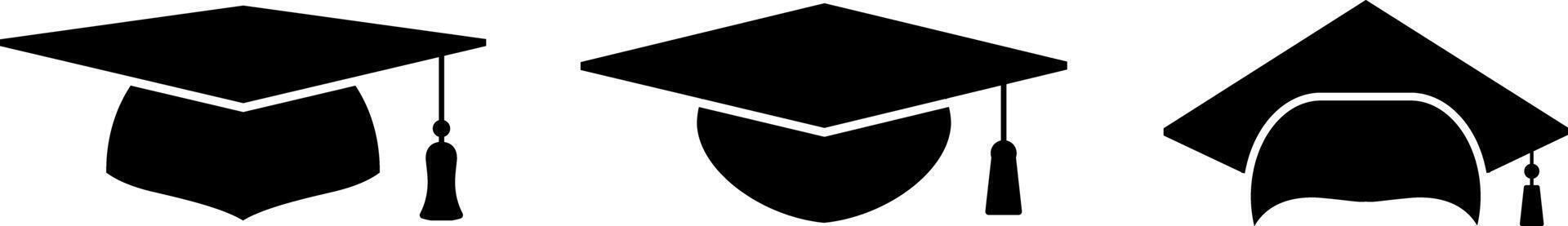 Graduation hat icon. Academic cap. Mortarboard icon isolated on white background vector