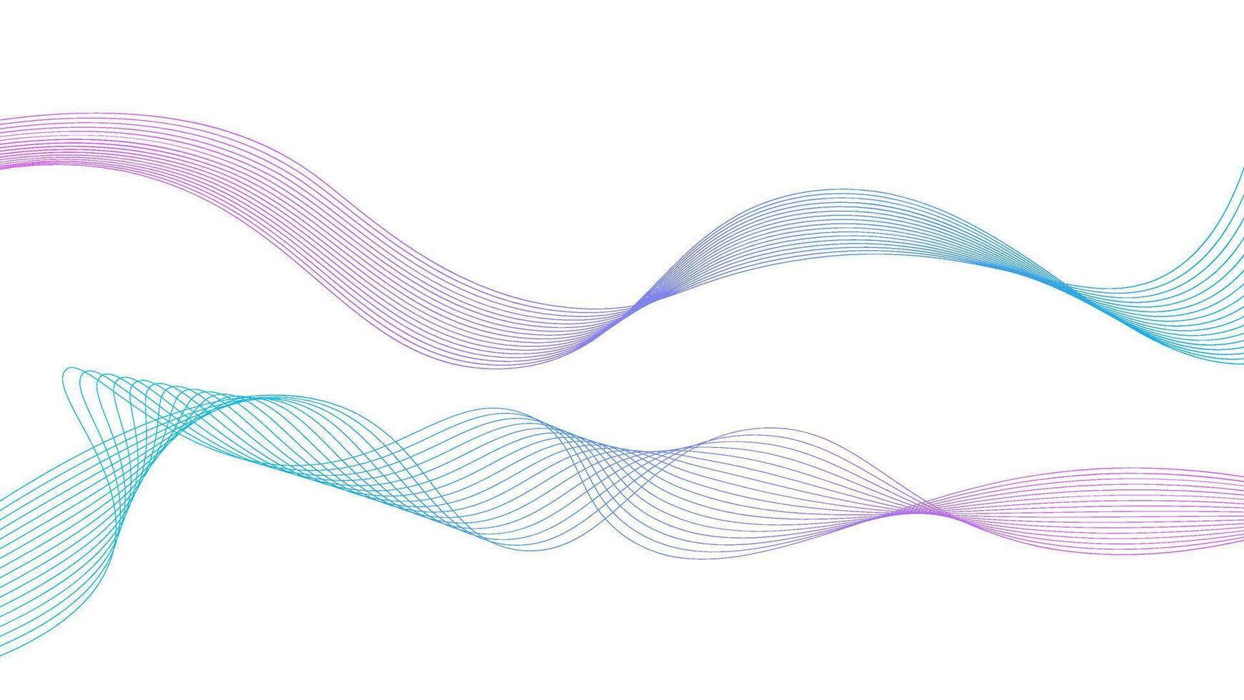 Colorful smooth wave blend lines isolated on transparent background. Flowing wave lines. Technology, science, modern concept business lines vector