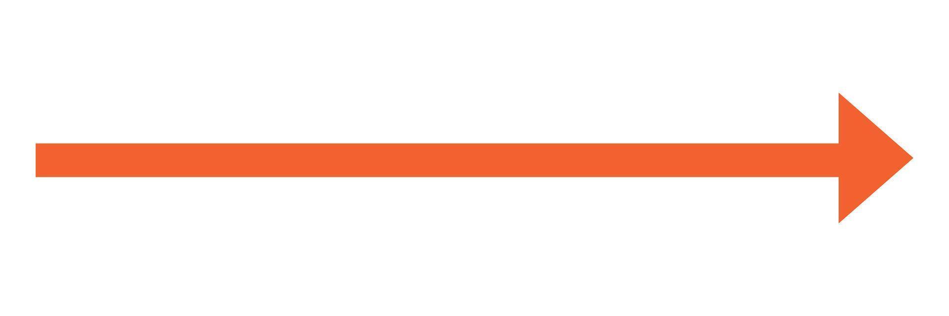 orange arrow icon on white background. flat style. arrow icon for your web site design, logo, app, UI. arrow indicated the direction symbol. curved arrow sign. vector