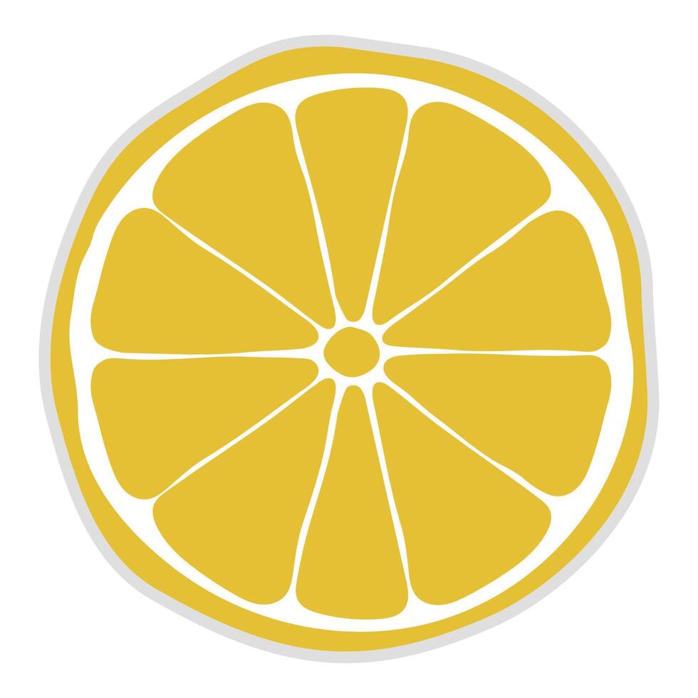Isolate yellow lemon icon for decorate. vector