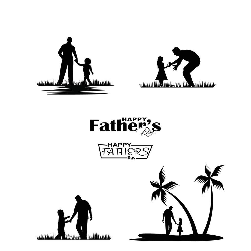 Happy Fathers Day social media post vector