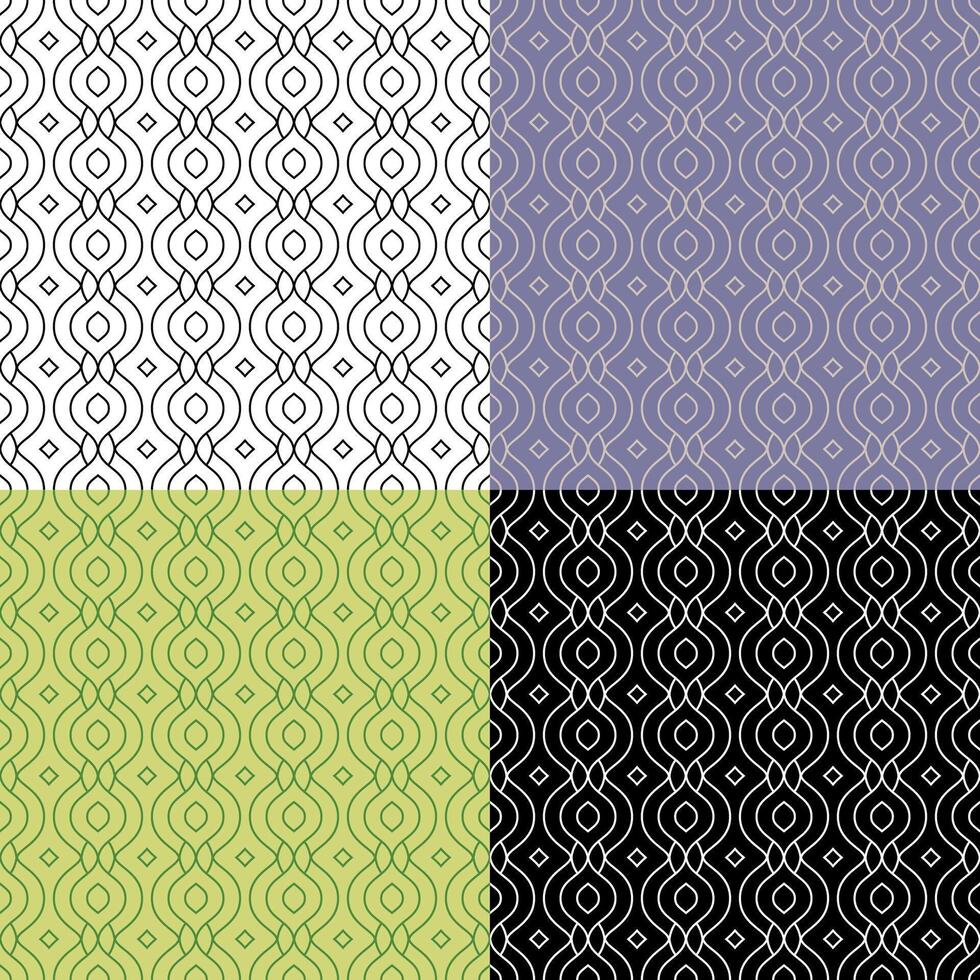 Set of arabic geometric SEAMLESS patterns with lines and rhombus. Ornates for decoration and printing on fabric. Design element. image vector