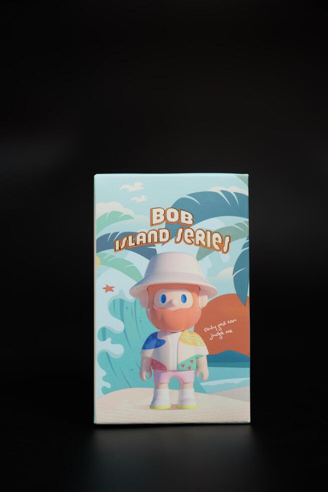 Bangkok, Thailand - June 2, 2025 Box of Farmer Bob Island Series by Finding Unicorn. photo