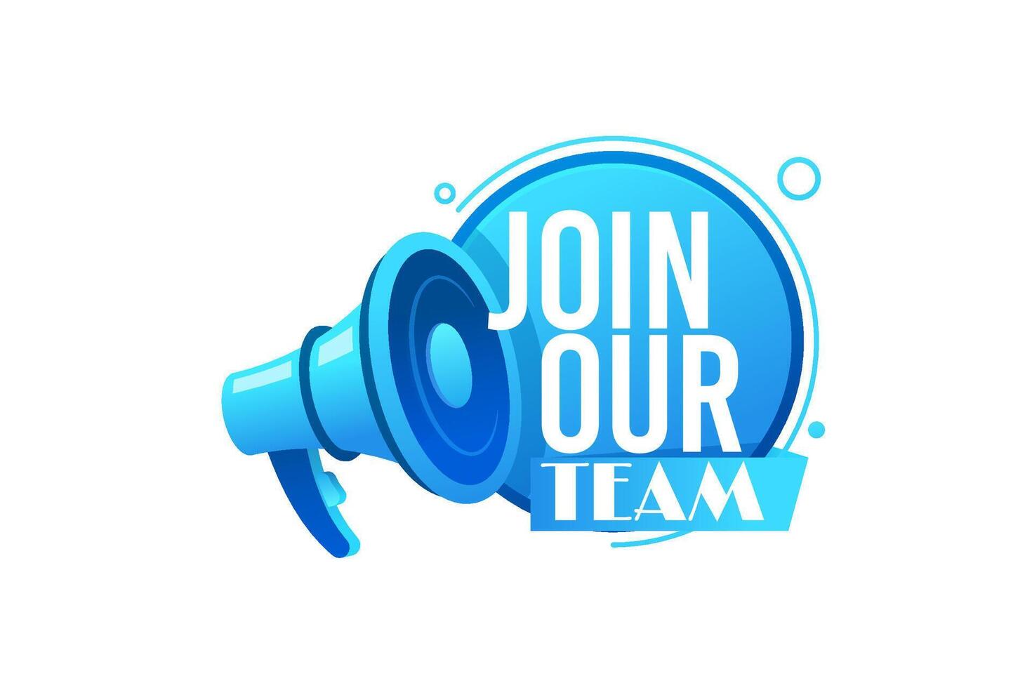 Join our team icon, alert campaign with megaphone vector