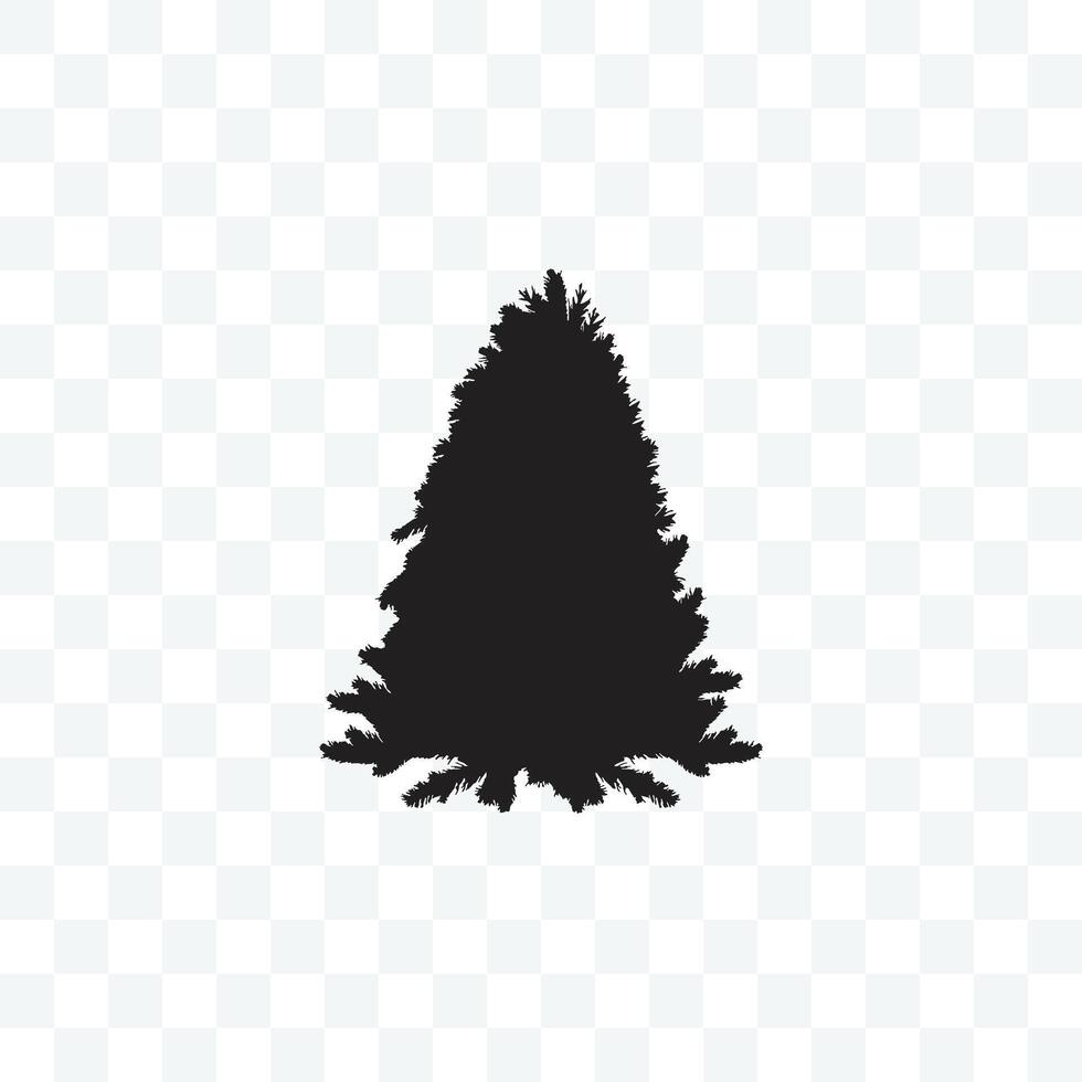 Silhouette of a Coniferous Tree Illustration for Design Projects vector