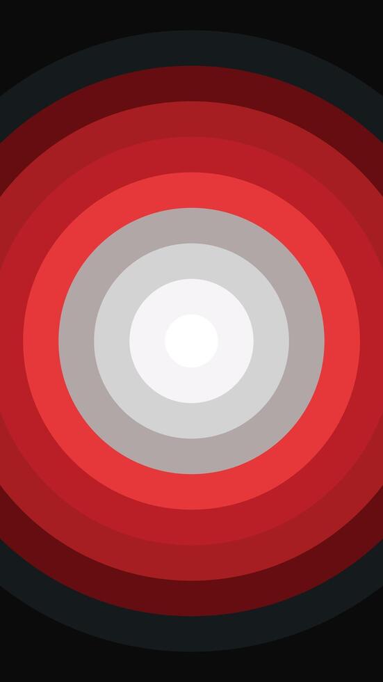 Abstract Red and White Concentric Circles Graphic Design vector