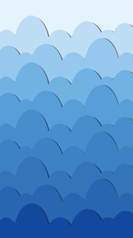 Abstract Blue Wave Pattern Illustration Background vector