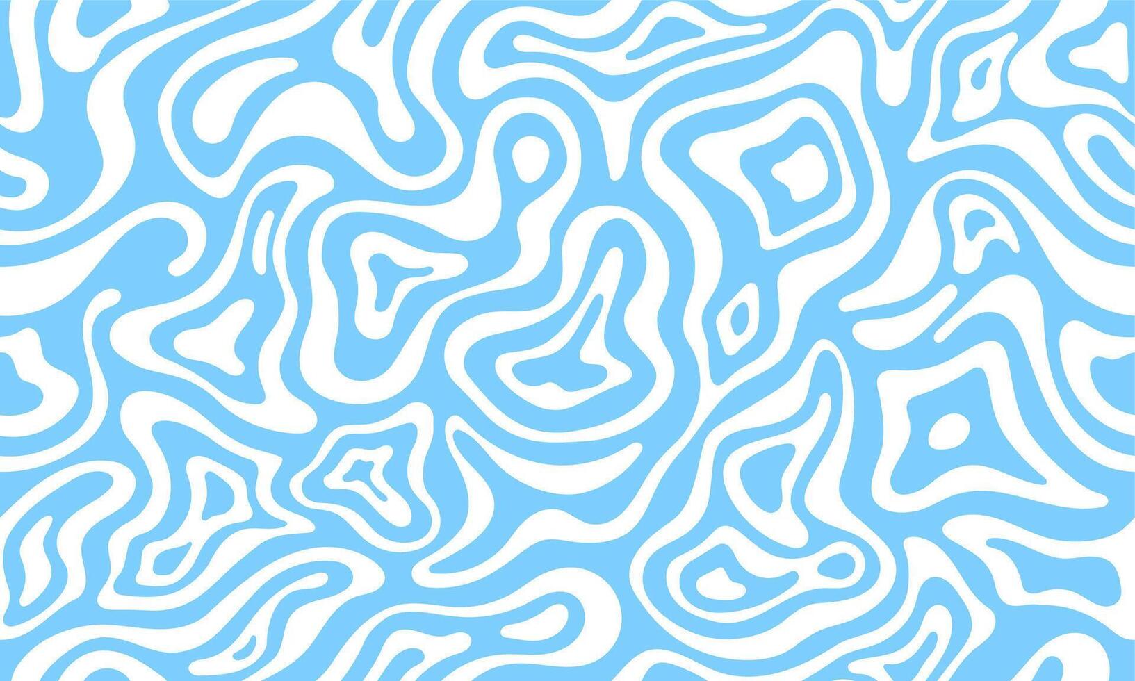 Psychedelic groovy pattern, water wave background vector