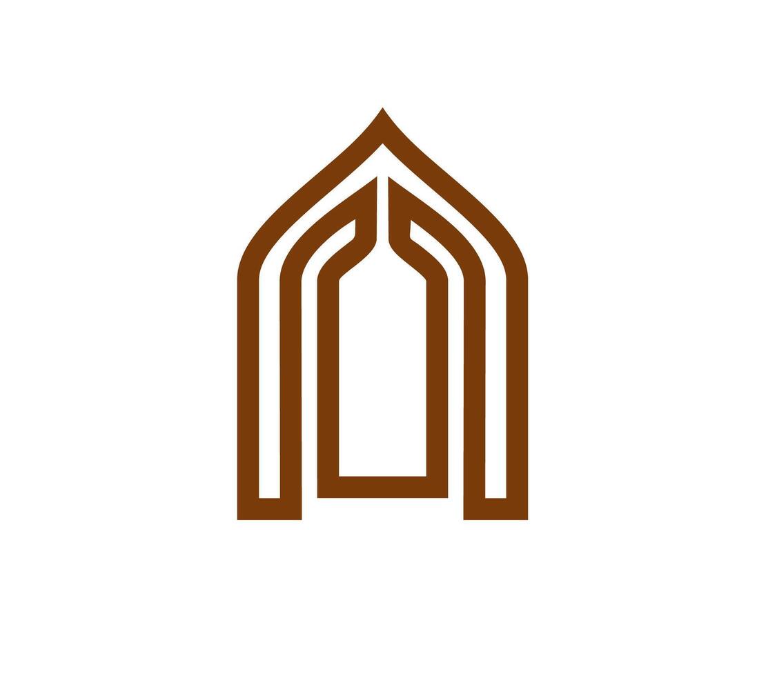 Niche arch icon of door or window for architecture vector