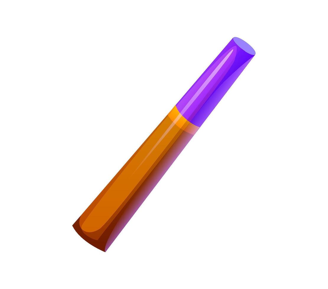 Cartoon font slash symbol resembling circus baton vector