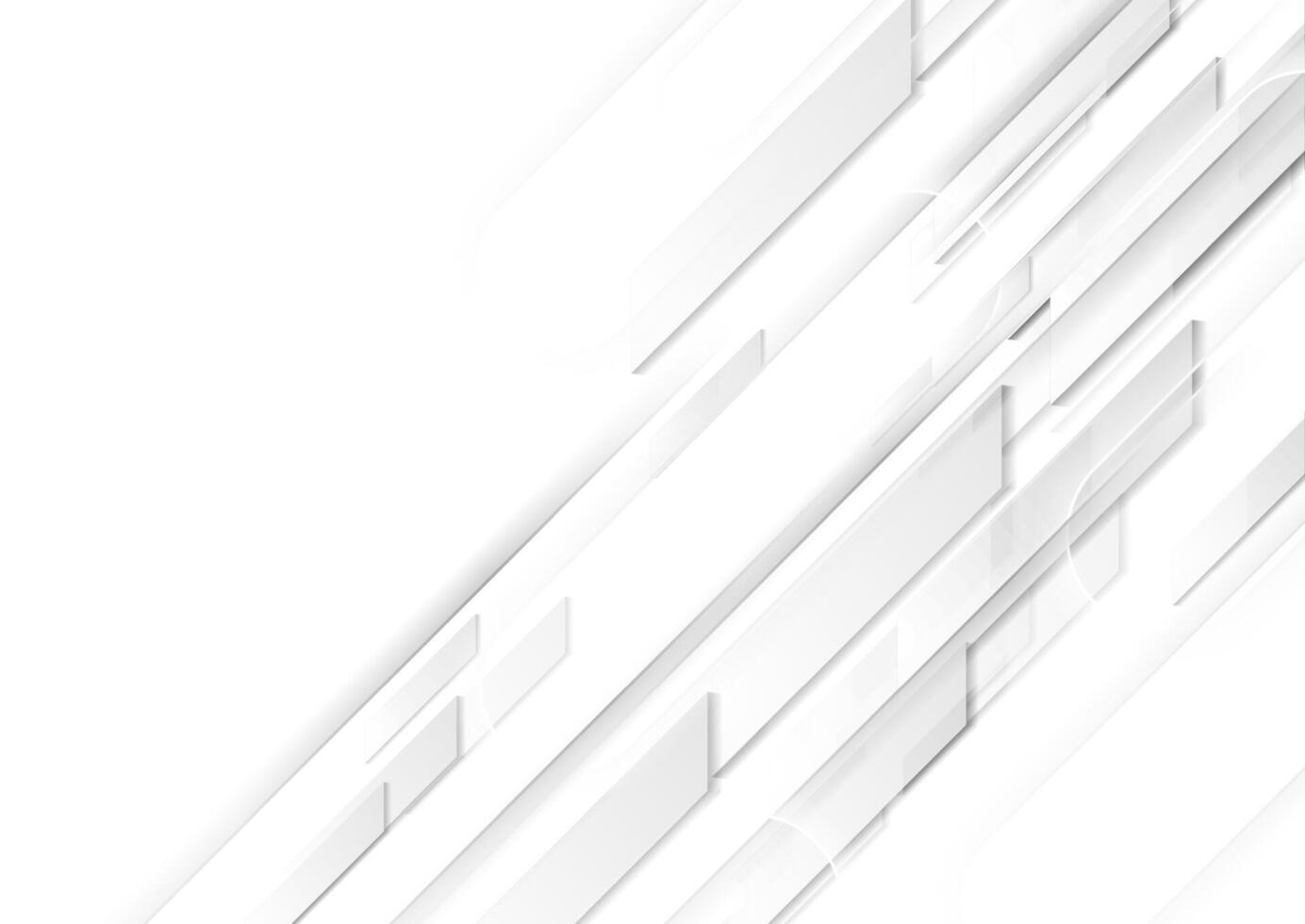 Grey white minimal abstract tech background vector