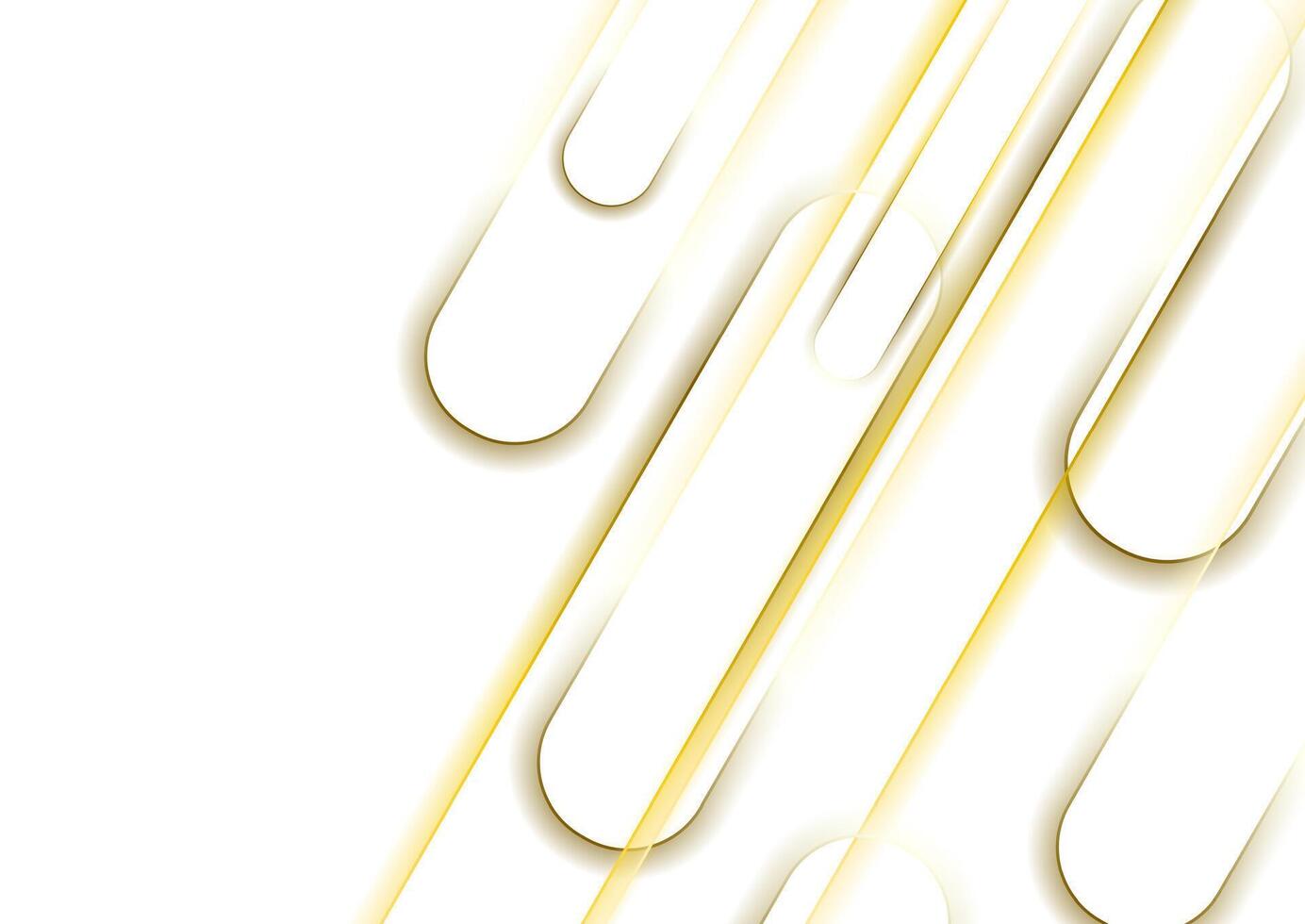 Bright golden smooth linear elements abstract retro background vector