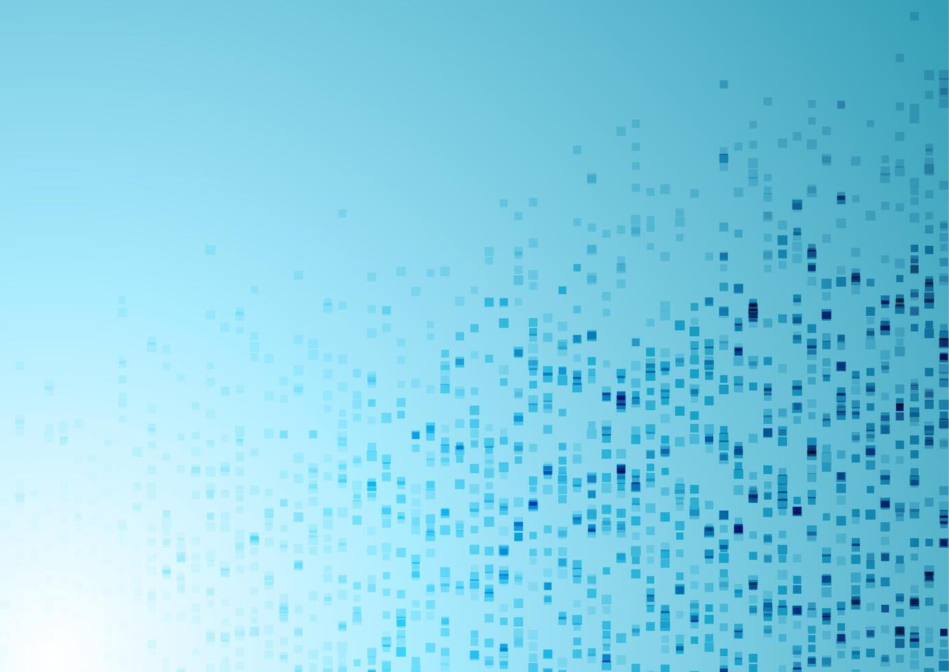 Bright blue minimal dotted square lines abstract background vector