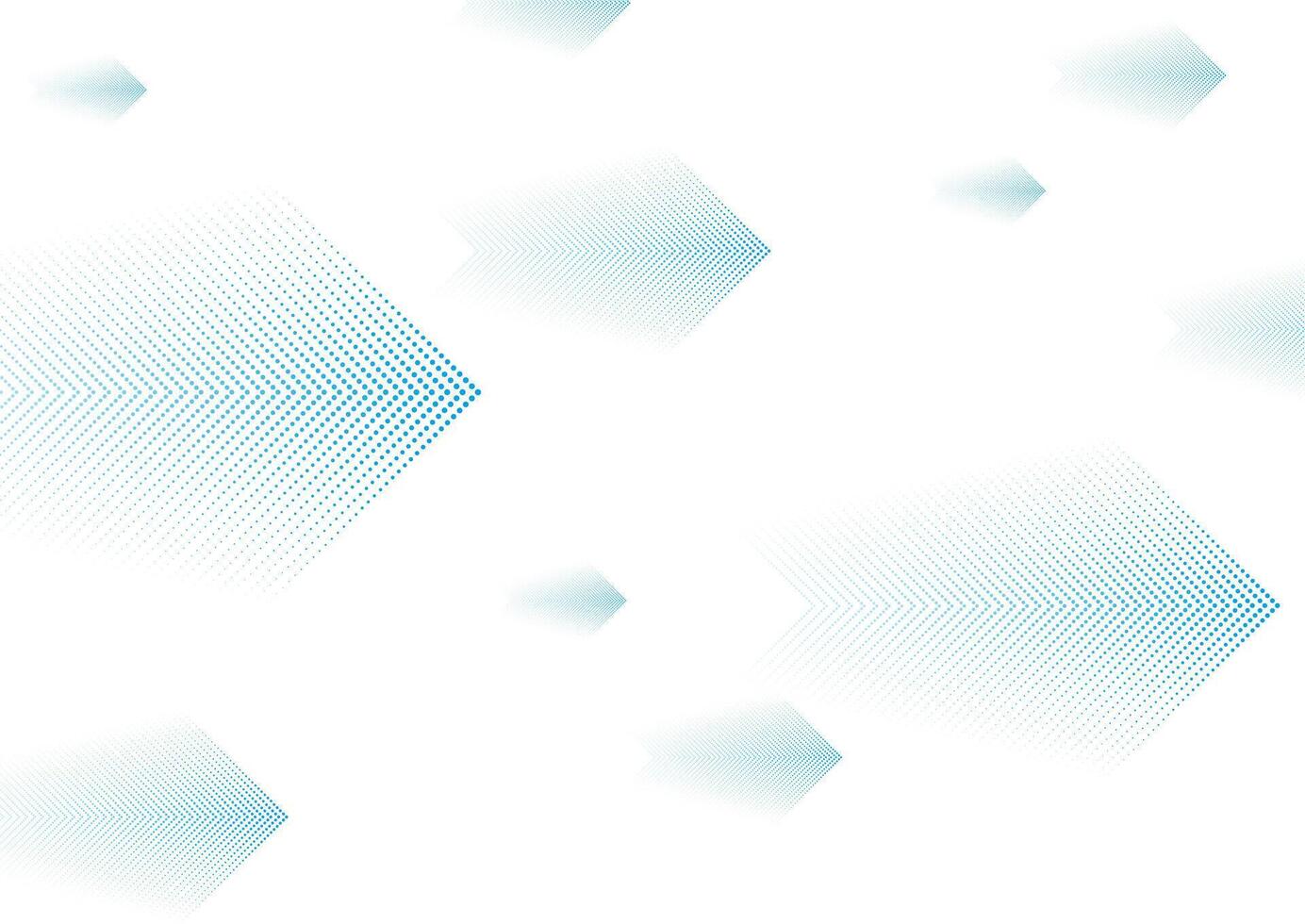 Abstract blue dotted arrows geometric art background vector