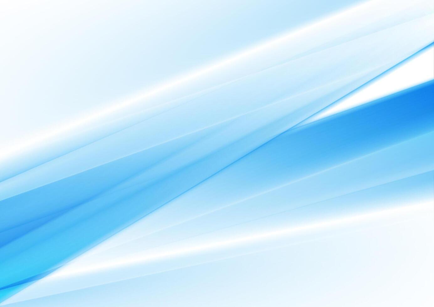 Blue white smooth glossy stripes abstract modern tech background vector