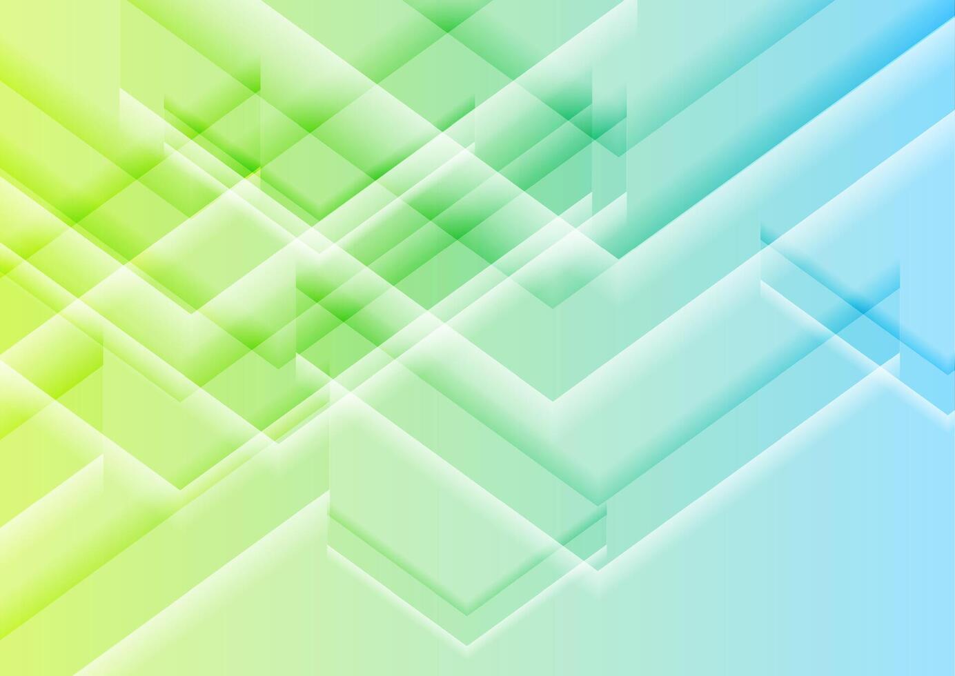 Blue and green minimal glossy stripes abstract tech background vector