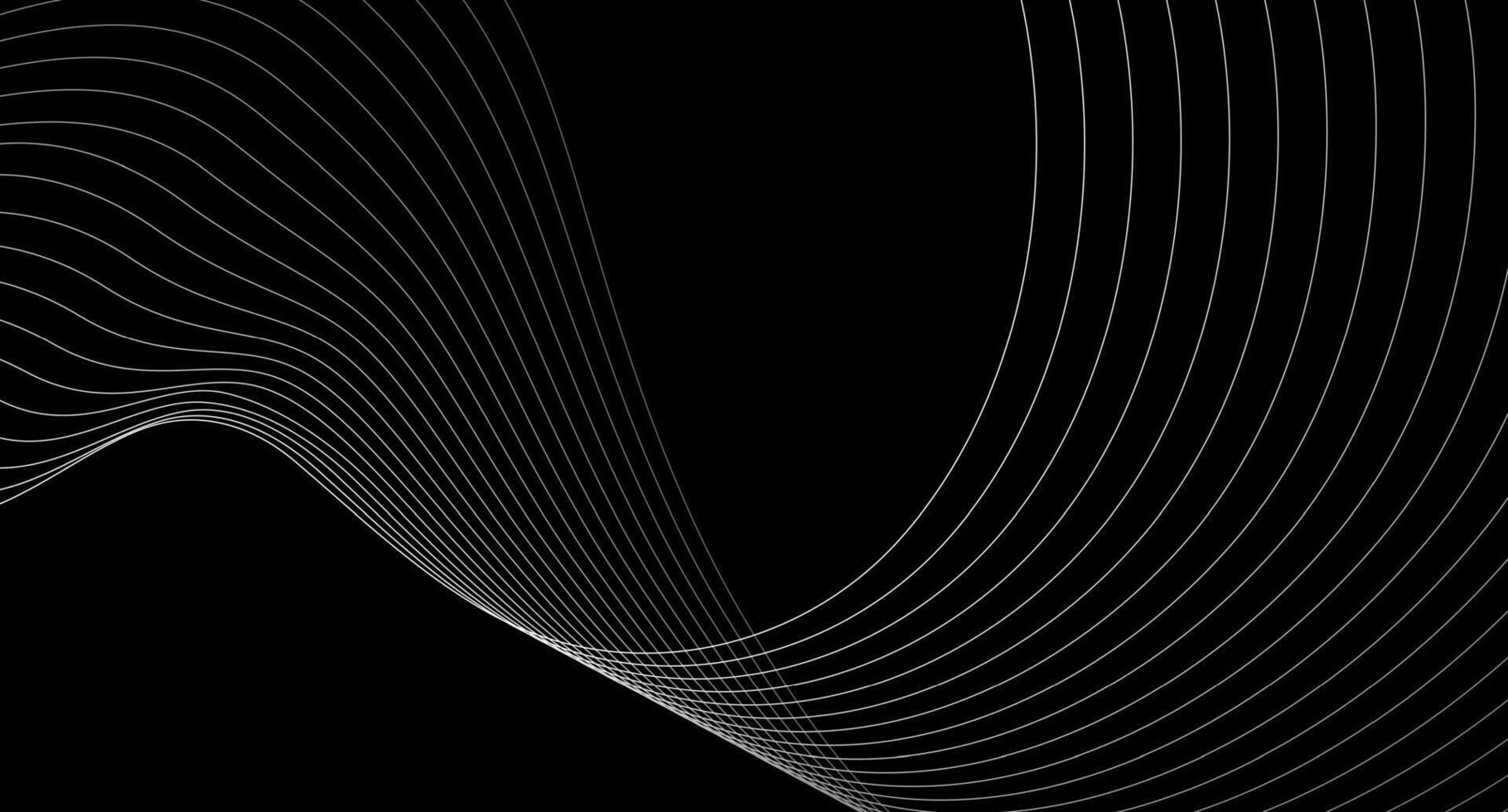 Grey abstract curved wavy lines vector