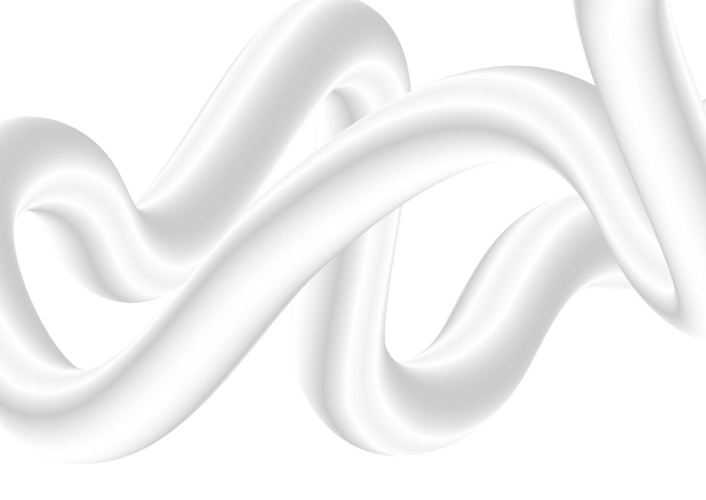 Abstract grey and white 3d liquid waves elegant background vector