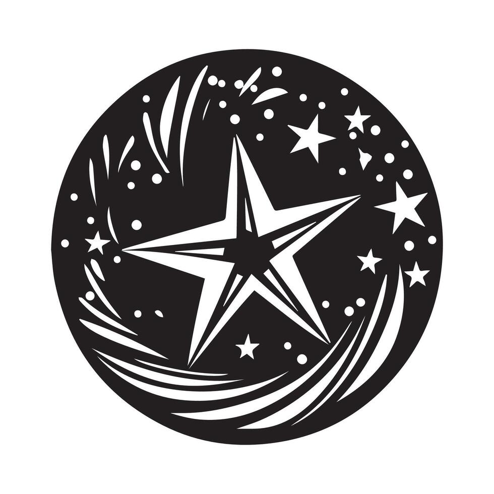 Stars in Circle icon symbol sign isolated on white background vector