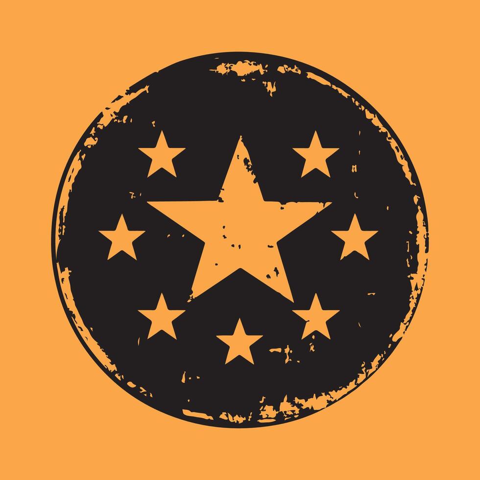 Star Logo Design Stock. Star Icon in a Circle Stock image. vector