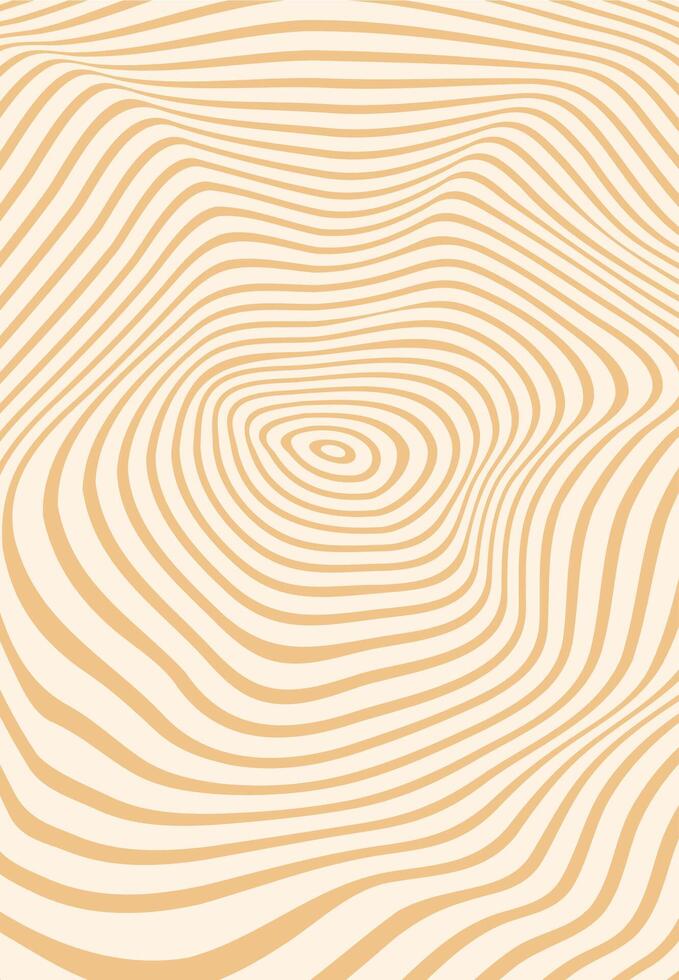 Trippy wavy yellow line groovy pattern or print vector