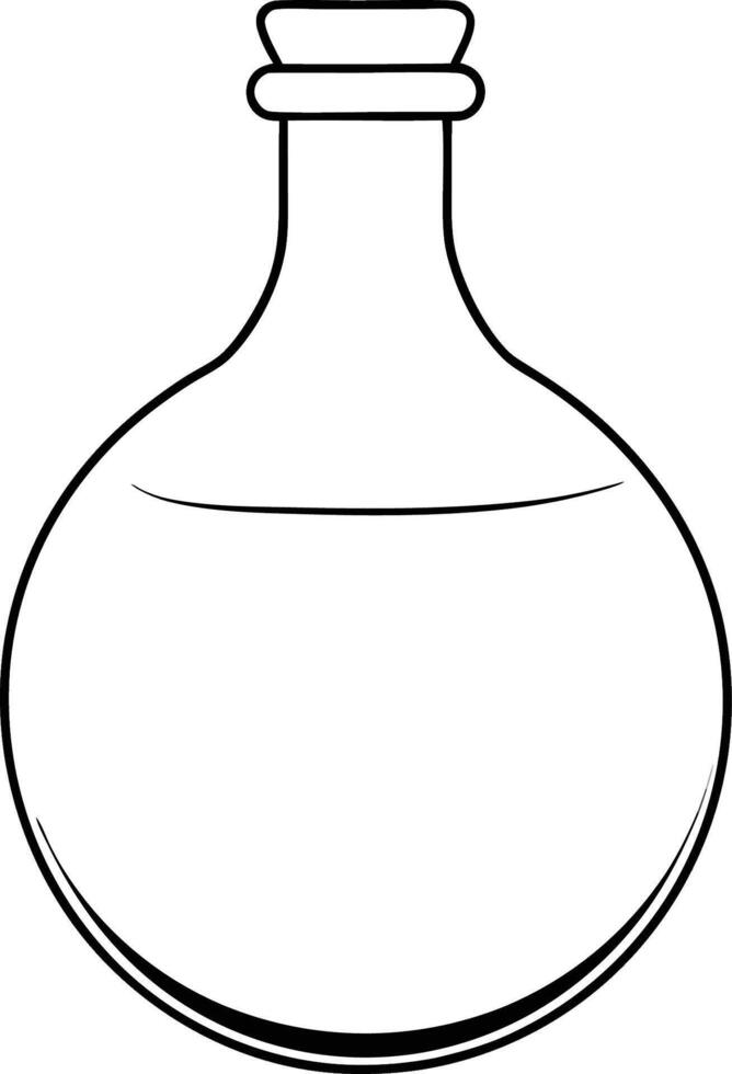 Flask Laboratory Glassware for Chemistry on White vector