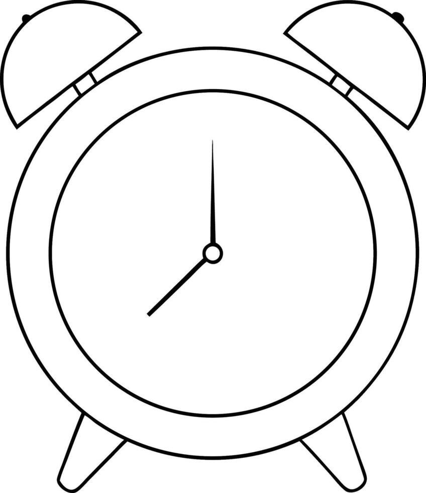 Alarm Clock Timepiece Reminder on White Background vector