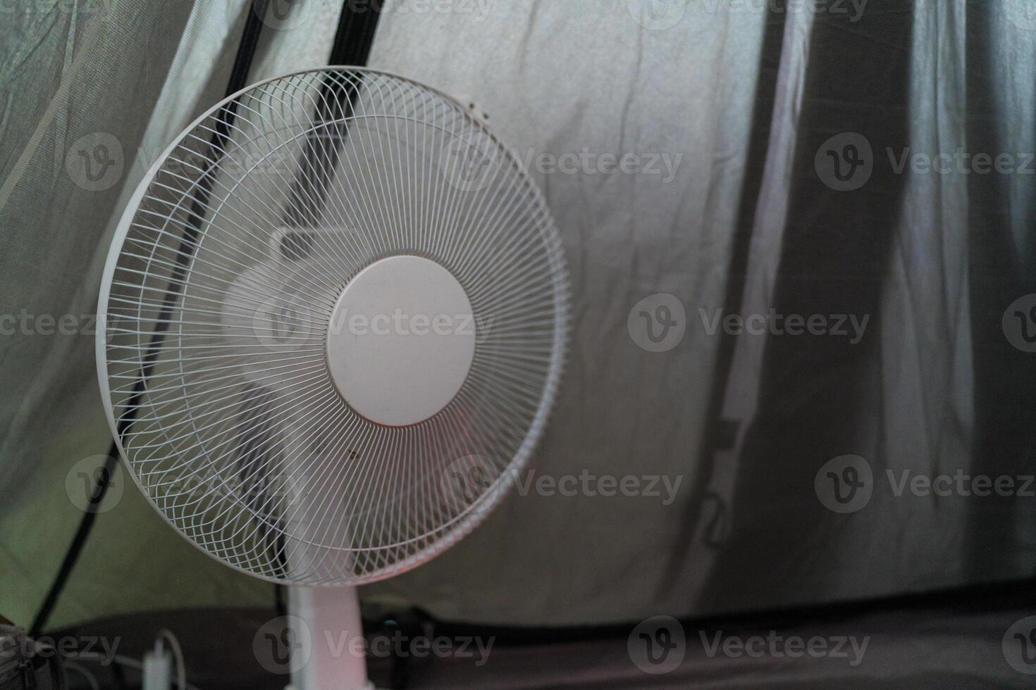 Mini outdoor fan for picnics or camping photo