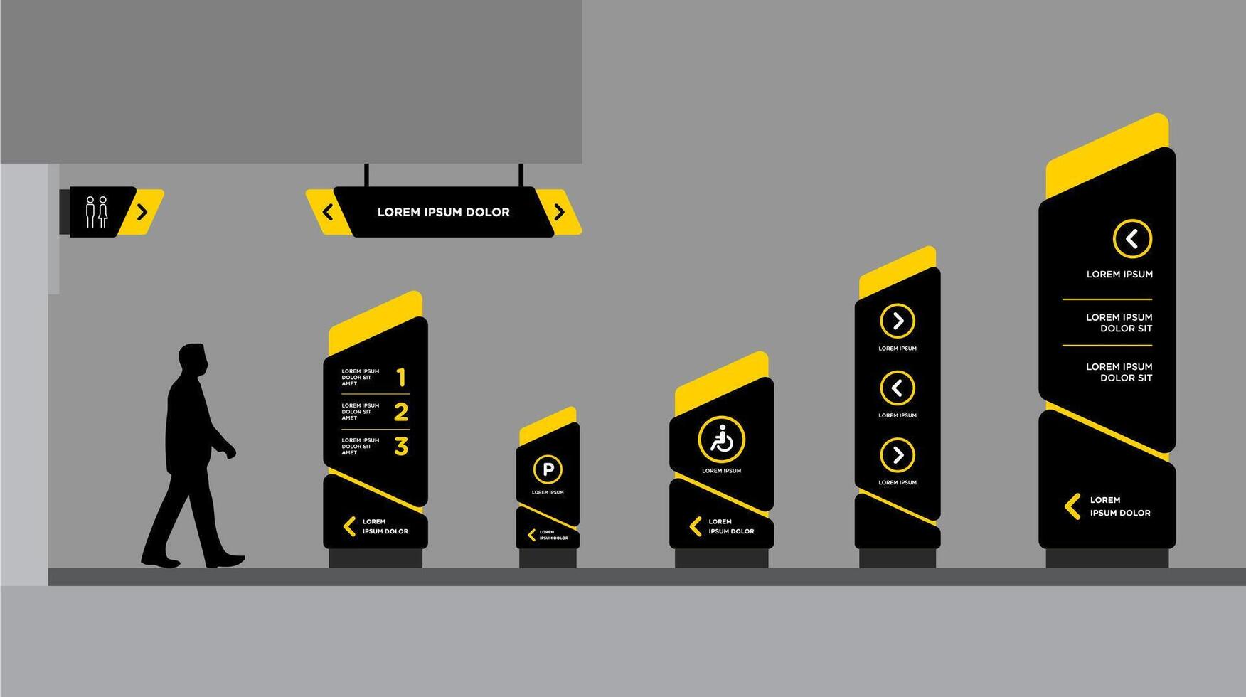 Signage and Wayfinding Designs vector