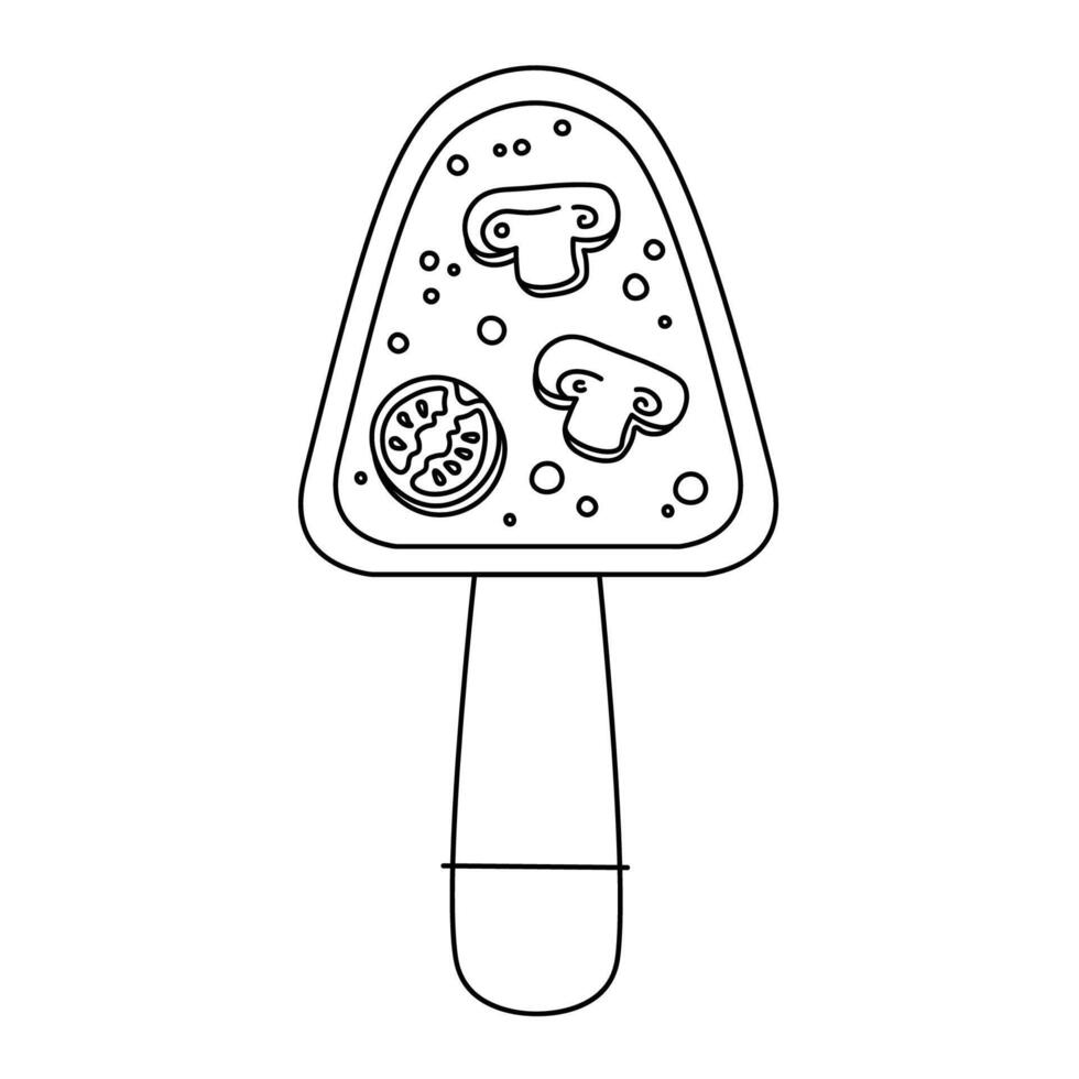 Raclette processed cheese national Swiss German dish top view. Hand drawn food illustration with melted cheese, mushrooms, tomato on isolated background. Design element for logo, card, menu vector