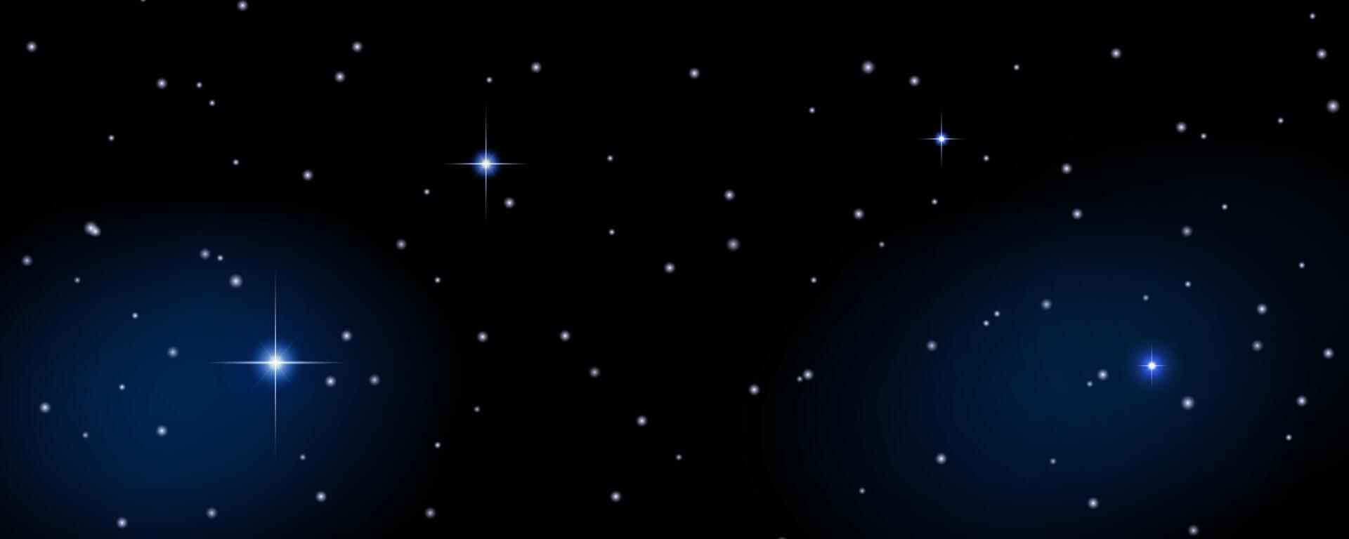 Concept of banner. Magic color galaxy. Horizontal space background with realistic nebula, stardust and shining stars. Infinite universe and starry night sky. vector