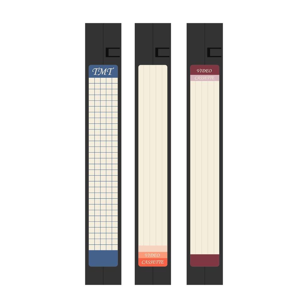 Retro technology, and media icon including radios, tapes, and computers. vector