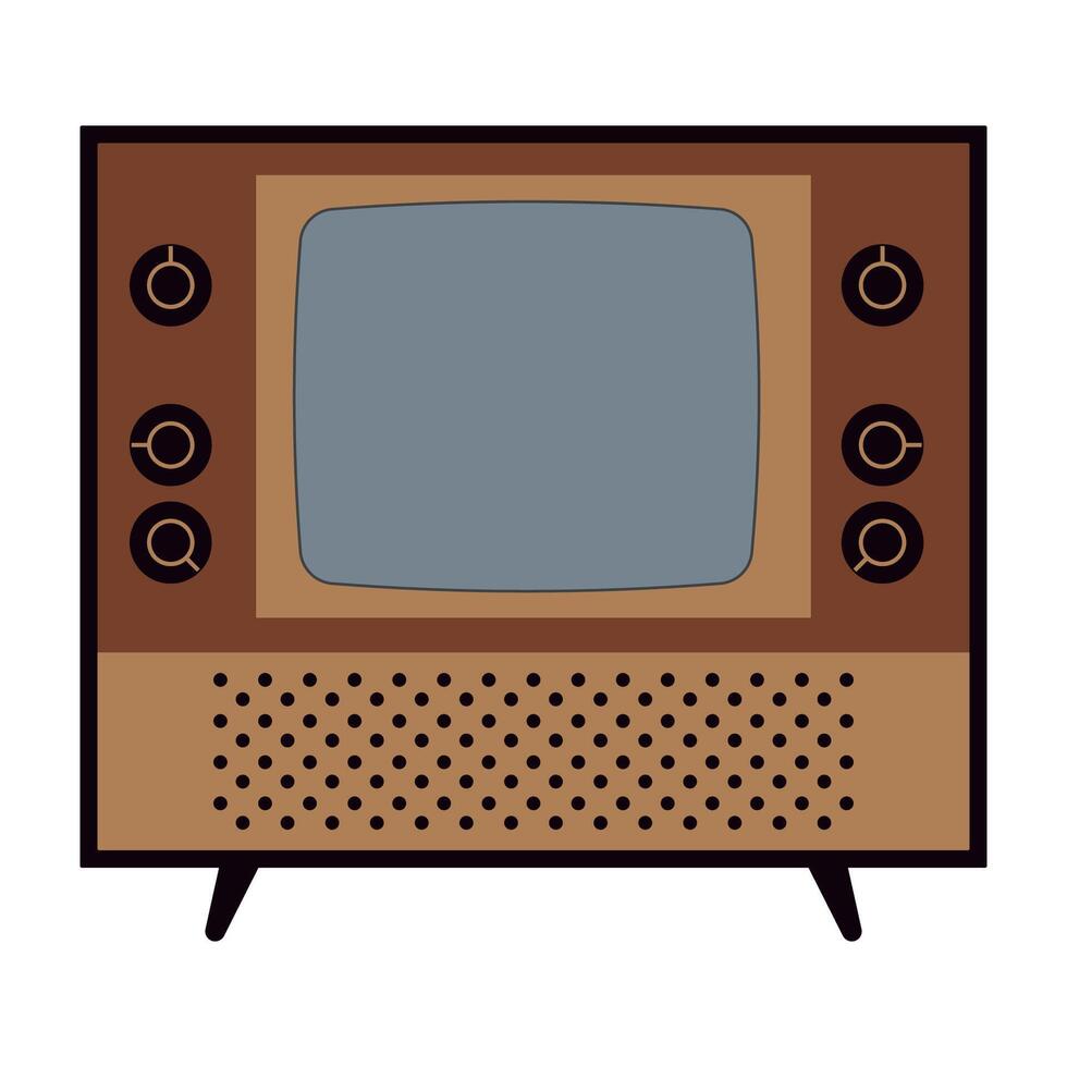 Old media, television, and communication technology icons set vector