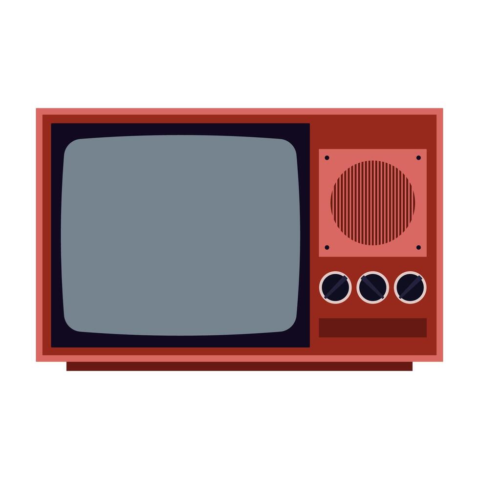 Old media, television and communication technology icons set vector