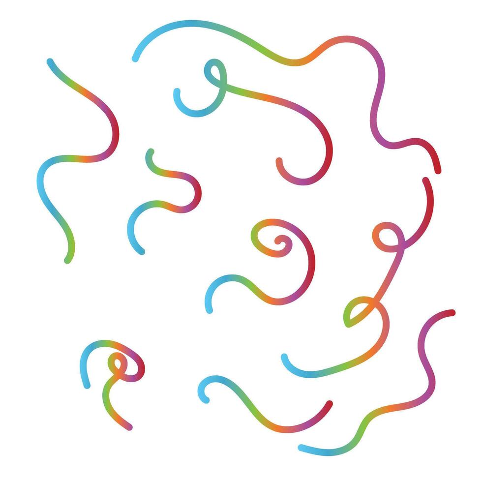Color line shapes with gradien vector