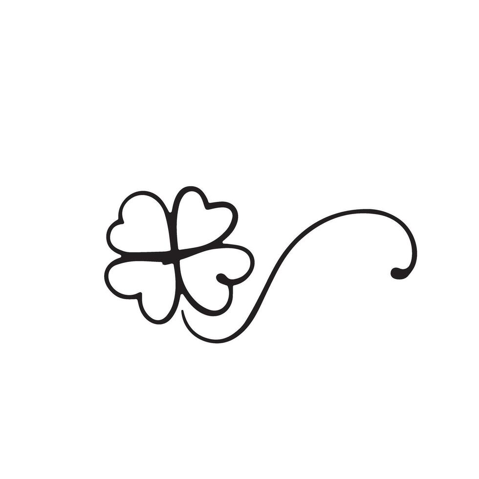 line abstract Clover flower symbol vector