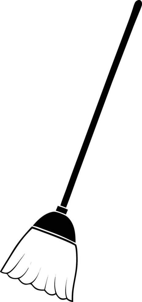 Broom Cleaning Tool for Sweeping Isolated on White vector