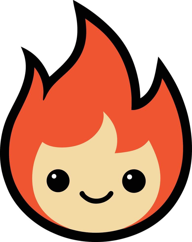 Bright Fire Flame Isolated Heat Illustration vector