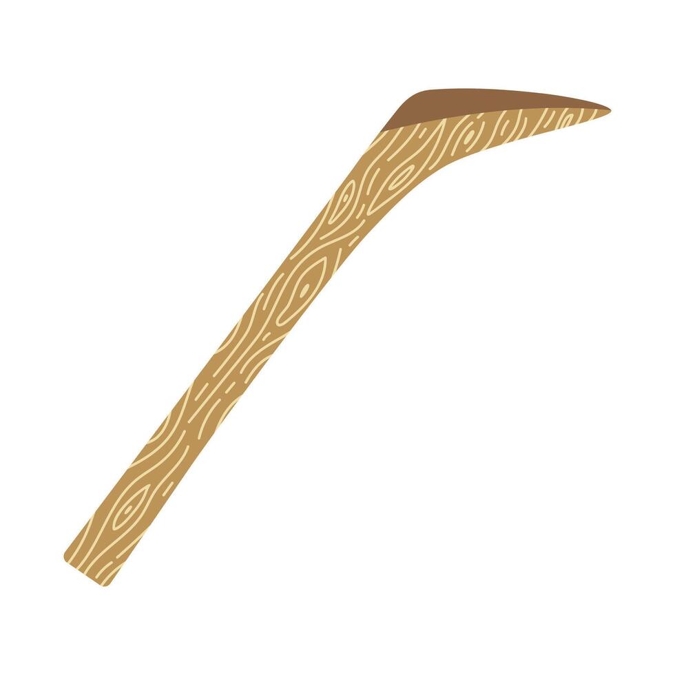 Wooden knife for cutting clay icon. Bamboo pottery tool for shaping clay. Instrument for sculpture, ceramic. Hobby device, professional item for handicraft. vector