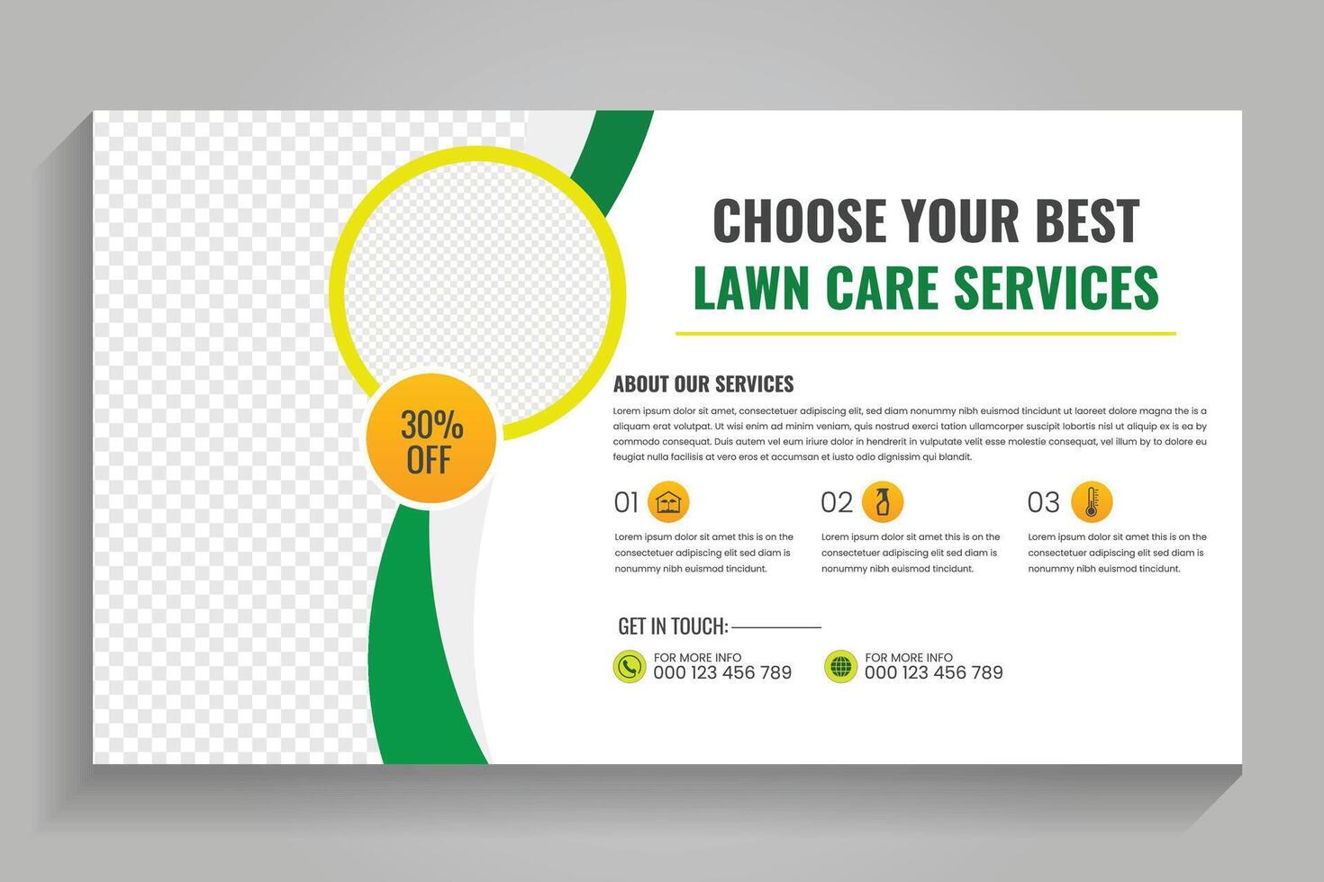 Gardening web banner, Discover top lawn care services with special discount offer available in your area for a limited time vector