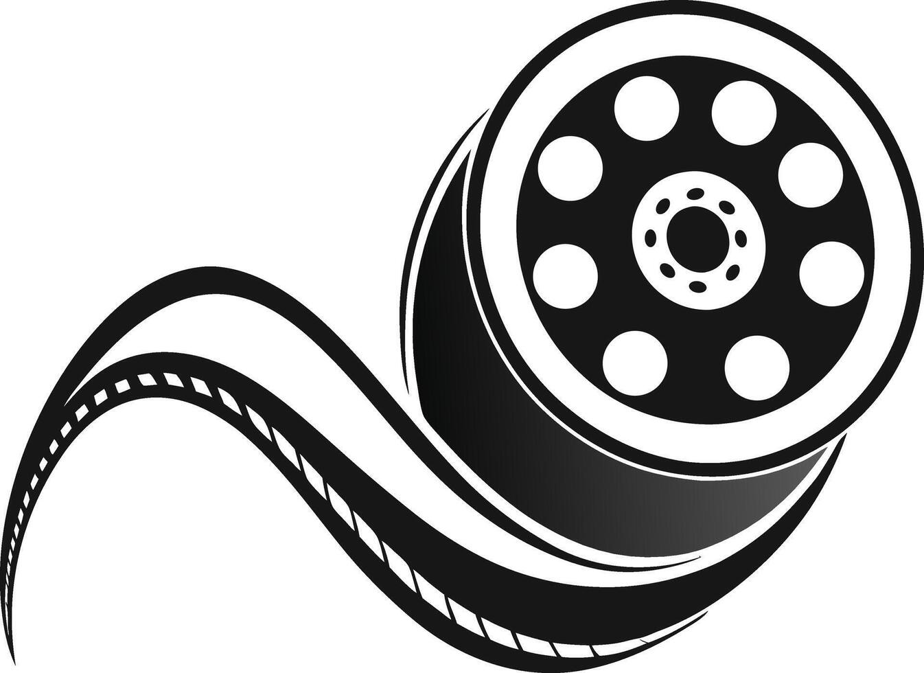 A film reel vector