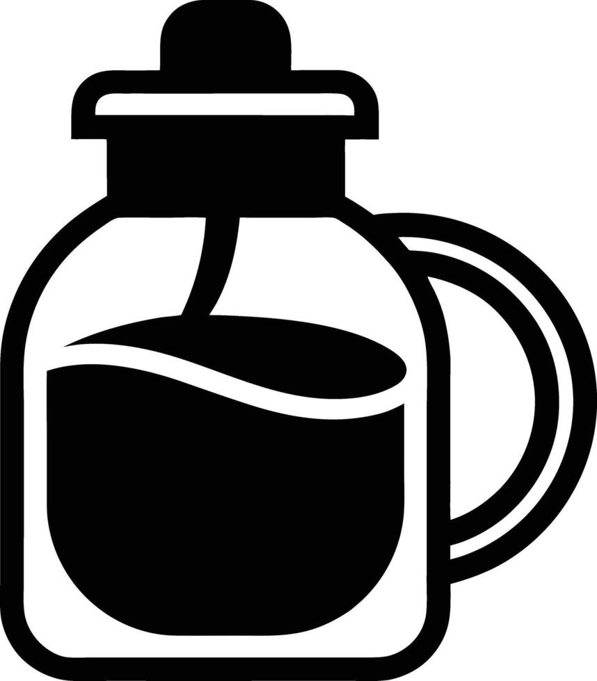 coffee flask silhouette vector